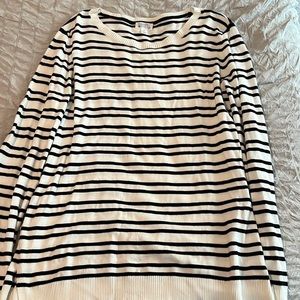 Market & Spruce Striped Sweatshirt - Large